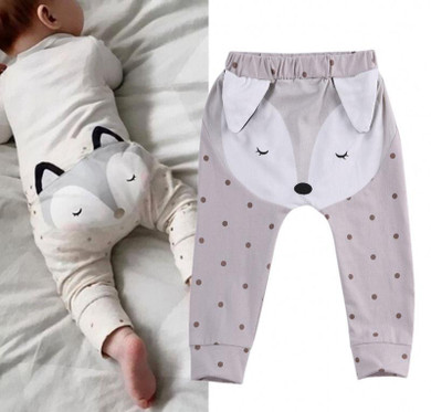 Newborn Infant Baby Boys Girls Fox Bottom Harem Pants PP Leggings Pants Trousers