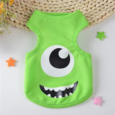 Cute Pet Dog Clothes Cartoon T-shirt Soft Dogs Clothes Pet Cat Clothing Summer Cotton Shirt Casual Vest For Small Pets XS-XXL