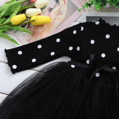 Cute Newborn Kids Baby Girl Clothing Dresses Tutu Cute Ball Summer Polka Dot Lace Tutu Dress Girls Clothes