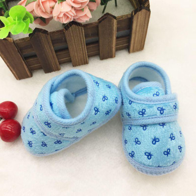 Cute Newborn Infants Kids Baby Shoes Boys Girls Cozy Cotton Soft Soled Crib Shoes First Walkers