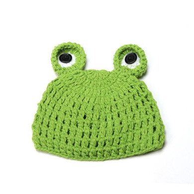 Cute Newborn Baby Girls Boys Frog Crochet Knit Costume Beanie Hats Cap Baby Gift Photo Photography Prop