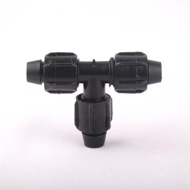 3pcs NuoNuoWell 5/8" 16mm Lock Tee Connector Drip Tape Garden Micro Drip Irrigation Watering Drip Tap Fittings Soft Hose Joint
