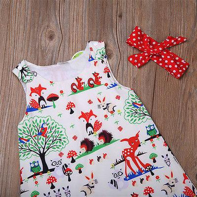 3PCS Infant Toddler Kids Baby Girl Clothes Top Dress+Short Pants+Headband Outfits Set