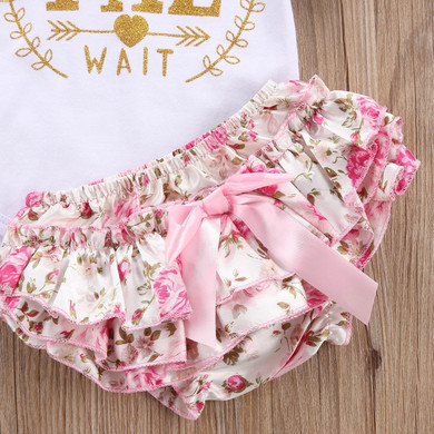3pcs girls set Infant Baby Girl Cotton Short Sleeve letters Print Rompers Floral Bommer Shorts Headband Outfits Sunsuit Clothes
