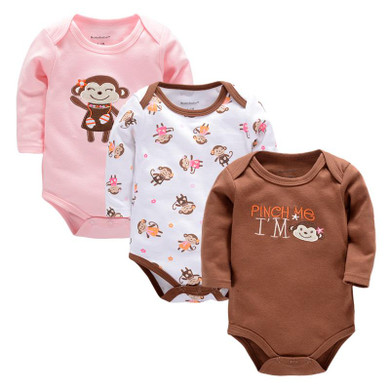 3PCS Baby Rompers Boys Girls Costume Girl 0-9 Months Clothes Bebes Kid Newborn Jumpsuit Baby Clothing Romper Wear Baby Body Bebe