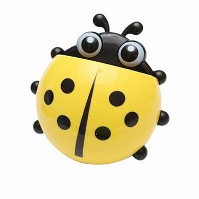 Cute Ladybug Insect Toothbrush Wall Suction Bathroom Sets Cartoon Sucker Toothbrush Holder / Suction Hooks Bathroom Racks