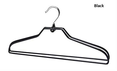 Xyijia Hanger 10 Pcs/Lot Space Saving PVC Coated Metal Clothes Hanger, Non Slip Thick Colorful Metal Coats Hanger