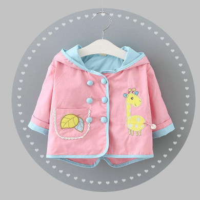 Cute giraffe Baby Winter Jacket Cotton-Padded Baby Girl Outerwear Infant Parka Toddler Girls Wear Baby Coat HW1523