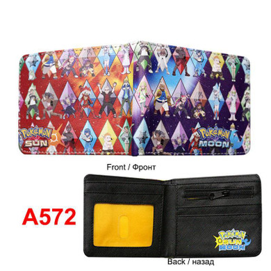 Cute Games Pokemon Sun Moon Cartoon Wallets Prints Zipper Pocket Coin Money Bags Men Wallets Short Slim Purse Dollar Price Boys