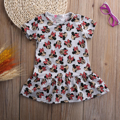 Cute Children Kids Baby Girls Dresses Clothes Child Cartoon Summer Mini Short Dress Kid Enfant Garments Clothing
