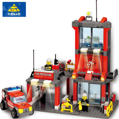 KAZI 8052 City Fire Station 300pcs Building Blocks Compatible all brand city Truck Model Toys Bricks With Firefighter KAZI 8052 City Fire Station 300pcs Building Blocks Compatible all brand city Truck Model Toys Bricks With Firefighter