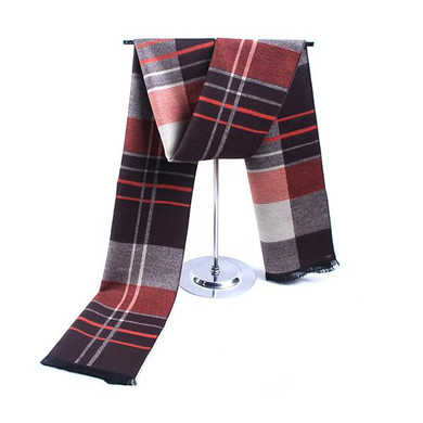 Richyuan Men Winter Scarf Classic Cashmere Scarf Autumn Windproof Warm Men's Scarves Plaid Echarpe