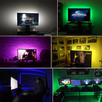 RGB USB LED Strip Backlight lighting For HDTV Desktop Flat Screen LCD TV PC Bias lighting 5V 1M 2M 3M 4M 5M 5050 SMD Decor lamp