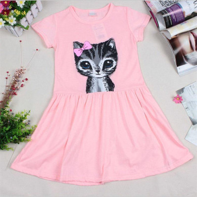 Cute Cat Summer Toddler Baby Girls Princess Dress Party Kids Tulle Tutu Dress Baby Girl Dress