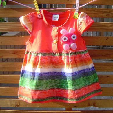 Cute Bunny Baby Girl Summer Dress Children's Dresses Fantasia Vestido Infantil Robe Bebe Kids Clothes Infant Clothing