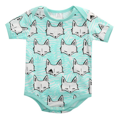 Newborn Toddler Infant Baby Girls Boy Fox Romper Jumpsuit Casual Outfits Costume Summer Sunsuit