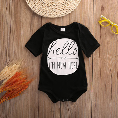 Newborn Toddler Infant Baby Boys Girls Cotton Short Sleeves Printed Bodysuit Playsuit Clothes Outfits Newborn Toddler Infant Baby Boys Girls Cotton Short Sleeves Printed Bodysuit Playsuit Clothes Outfits