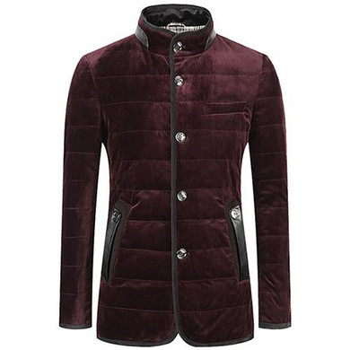 E-artist Men's Stand Collar Velvet Duck Down Coats Jackets Male Warm Parkas Outwear Overcoats For Winter Plus Size 5XL Y34