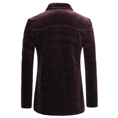 E-artist Men's Slim Fit Casual Velvet Duck Down Jackets Coats Male Stand Collar Warm Parkas Outwear Overcoats Plus Size 5XL Y31