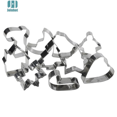 Joinhot 10 Pcs Baking Mould stainless steel Christmas Cookies Cutter Biscuit Mould Set Sugar Arts Fondant Cake Decoration Tools