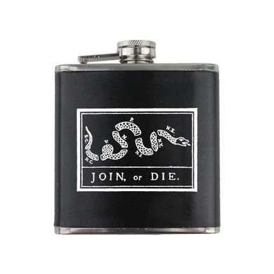Join or Die 6 oz. Flask with Wrap