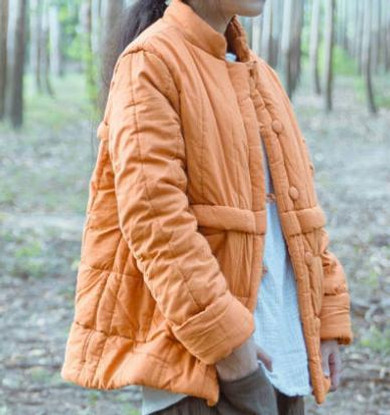 Johnature Original 2017 Winter New Womens Parkas Cotton Stand Collar Loose Thick Warm Wool Coat