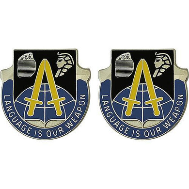 376th Military Intelligence Battalion Unit Crest (Language Is Our Weapon)