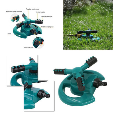 360 Degree Auto Rotation Sprinkler Spray Head Garden Lawn Irrigation Watering