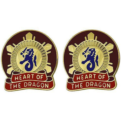 330th Transportation Center Unit Crest (Heart Of The Dragon)