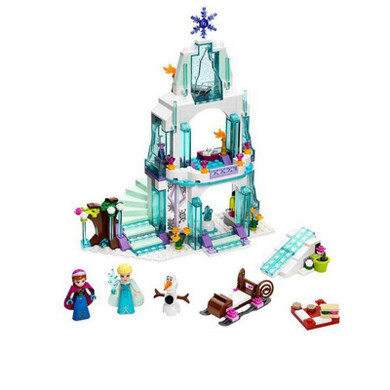 316pcs Color box Dream Princess Elsa Ice Castle Princess Anna Set Model Building Blocks Gifts Toys Compatible LegoINGly Friends