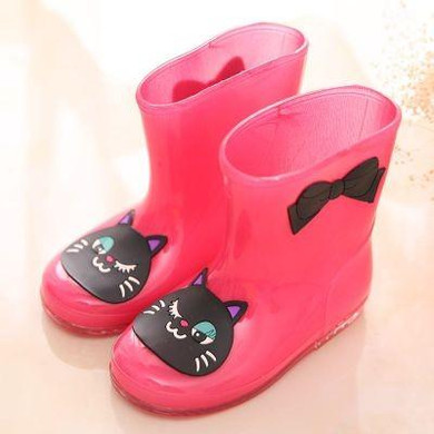 Baby Kids Fashion Rain Boots New Cute Cartoon Children Winter Warm Snow Rainning Boots For Girls Boys Shoes Rainboots CSH013