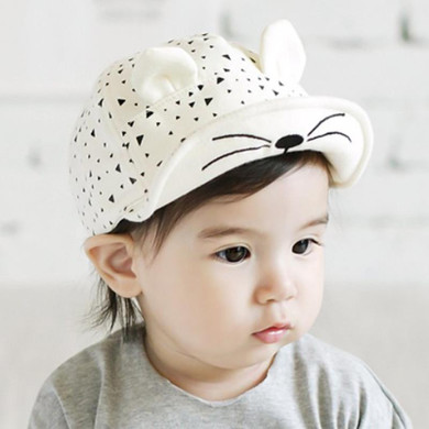 baby hat summer cute cat ear Baseball caps for Newborn baby cap fotografia touca infantil Infant cotton sun hat baby boy hat