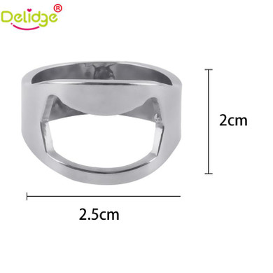 Delidge 1pcs Silver Color Ring Bottle Opener Stainless Steel Finger Ring Bottle Opener Beer Bar Tool abridor de garrafa cerveja