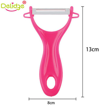 Delidge 1 pcs Kitchen Vegetable Peeler Candy Color Kitchen Good Helper Gadgets Vegetable Fruit Ceramic Cutlery Colorful Peeler