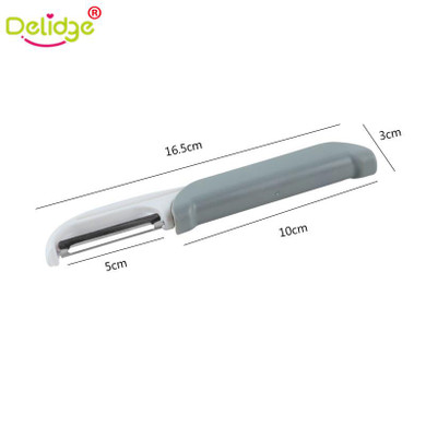 Delidge 1 pc 2 in 1 Vegetable Peeler Plastics+ Stainless Steel Double Used Carrot Potato Slicer Fruit Cutter Cooking Tool