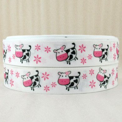 David accessories 7/8 ''22mm cow grosgrain ribbon hairbows printed tape ribbon,5Y14861