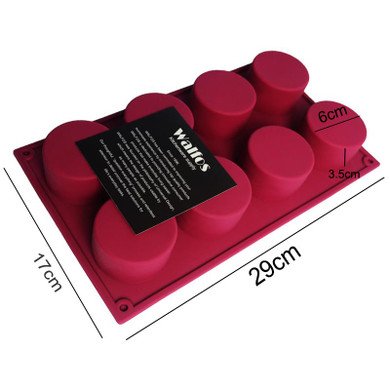 WALFOS 3D Handmade Round Shape Silicone Cake Mold 3Cupcake Jelly Pudding Cookie Mini Muffin Soap Mold DIY Baking Tools