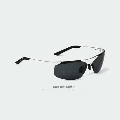 VEITHDIA Men's Polarized Sunglasses Rimless Rectangle Driving Mirror Mens Sun Glasses For Men 6501