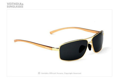 VEITHDIA Brand Polarized Men's Vintage Sunglasses Aluminum Frame Sun Glasses Men Goggle Eyewear Accessories For Men 2458