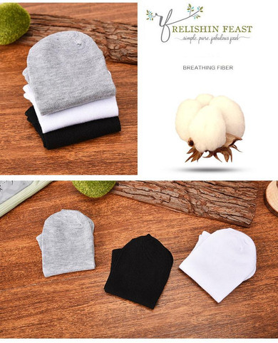 VEAMORS 3 Pairs/Lot Women Socks Casual Cotton Non-Slip Invisible Socks , Summer Casual Style Pure Color Men Women Boat Socks
