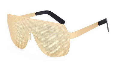 Vazrobe Brand Hippie Steampunk Sunglasses Men Women Hallow Gold/black Decoration Eyewear No Lenses Party Pub Visible Eyeglasses