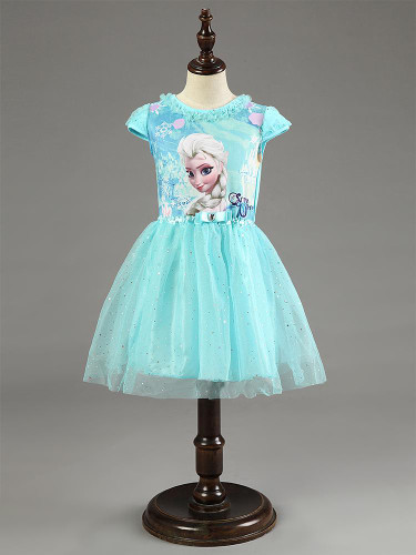 Berngi New Elsa Anna Dress Girls Dress Cosplay Party Dresses Princess Children Baby Kids Baby Vestidos toddler Dresses