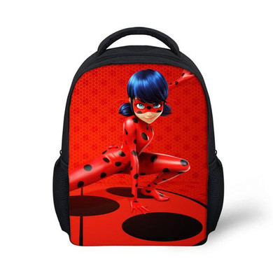 ELVISWORDS Christmas Anime Ladybug Miraculous Print Shoulder Bookbag Small Baby Designer Mochila Kindergarten Satchel Schoolbag