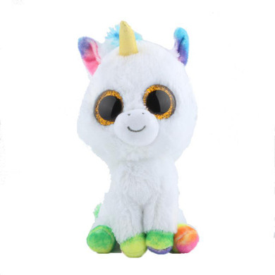 Elsadou Ty Beanie Boos Stuffed &amp; Plush Animals Colorful White Unicorn Doll Toys For Children