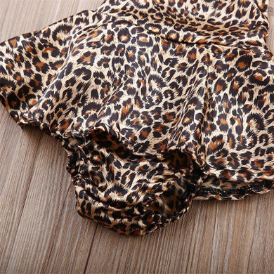 Newborn Baby Girl Boy Clothes Leapord Bodysuit Dress Ruffles Jumpsuit Outfits One pieces Summer Clothing 0-24M