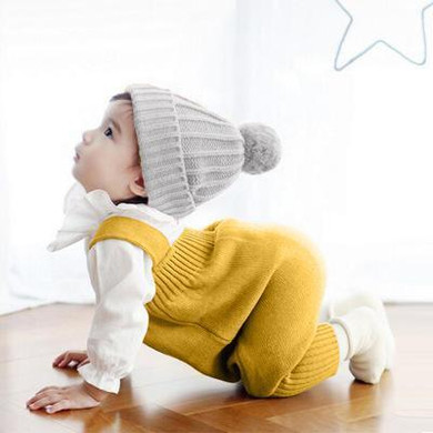 Newborn Baby Boys Girls Overalls 2018 New Autumn Solid Casual Regular High Waist Pants For 0-1T Baby Boys Girls Overalls 5ov004