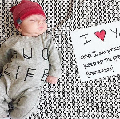 Newborn Baby Boys Girls Long Sleeve Letters Rompers Infant Cotton Jumpsuit Playsuit Clothes Baby Winter Outfit Clothing