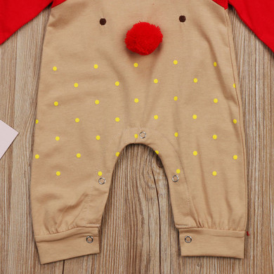 Newborn Baby Boys Girl Christmas Rompers Long Sleeve Deer Romper Jumpsuit Sleepwear Party Costume Baby Clothes