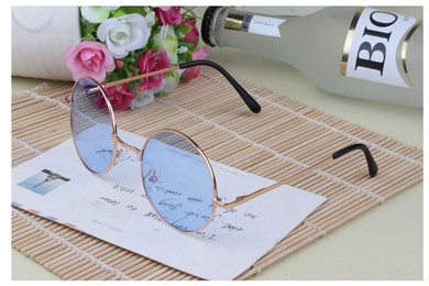 round sunglasses men women party transparent glasses alloy frames 2017 retro vintage brand eyewear lunette de soleil femme gafas