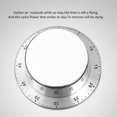 Round Stainless Steel Kitchen Timer Magnetic Cooking Alarm Clock Reminder Multifunctional Timer Kitchen Gadget